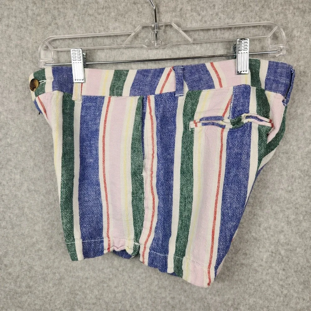 Old Navy Women's Everyday Short Shorts‎ Size 8 Striped Linen Blend